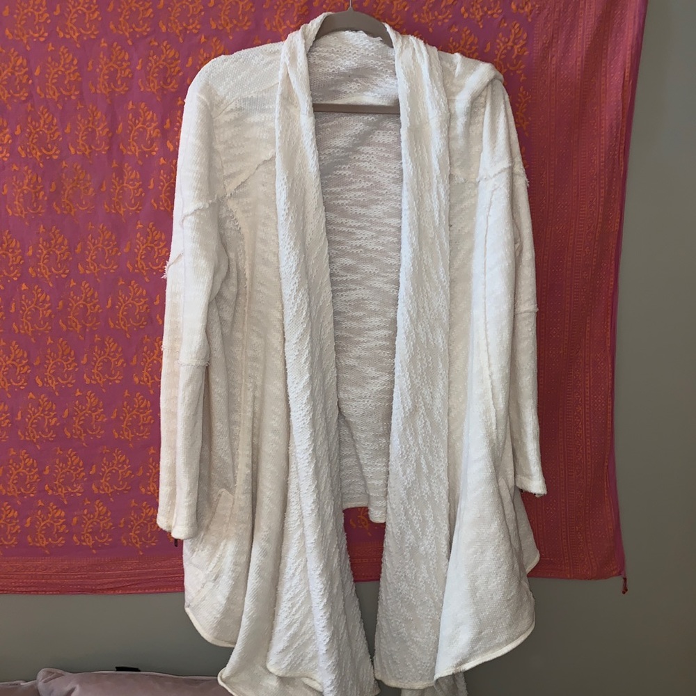 Free people cream cardigan